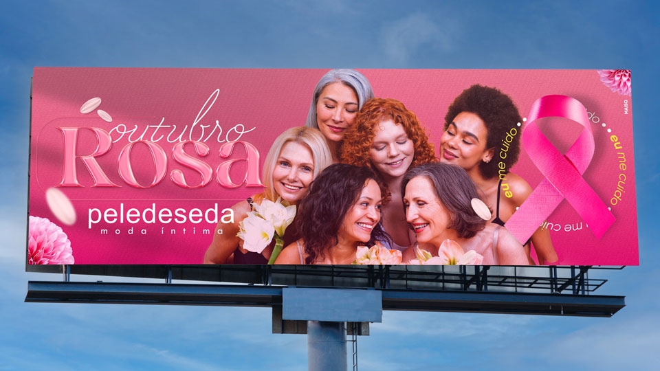 Material de Campanha Outubro Rosa da Pele de Seda
