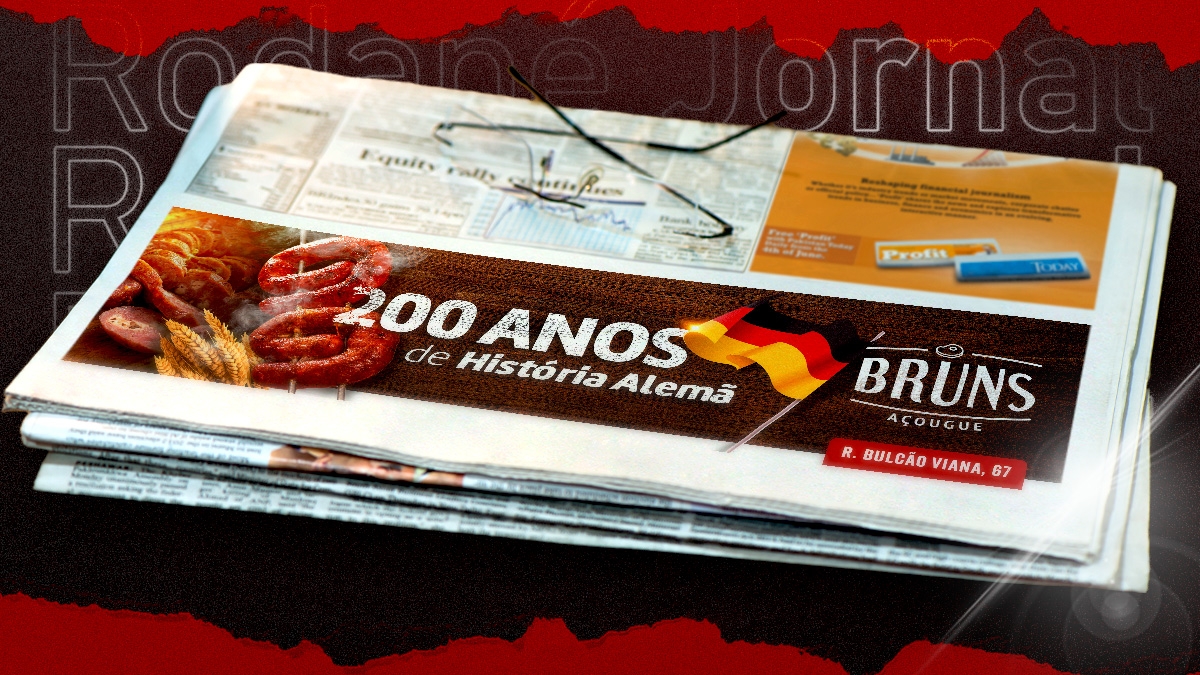Criação de Artes para Página do Jornal Município para o Açougue Bruns.