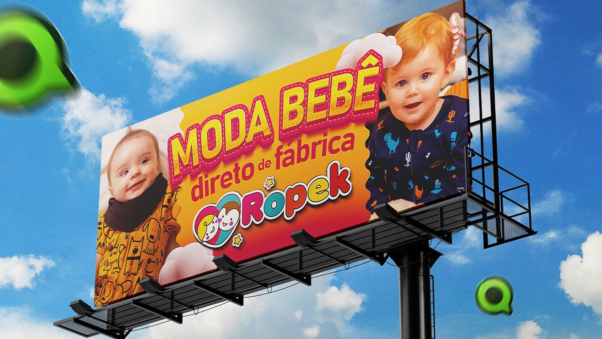Outdoor de Divulgação para a Ropek Moda Bebê