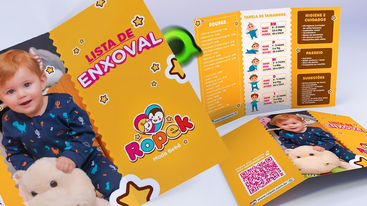 Materiais Impressos para a Ropek Moda Bebê