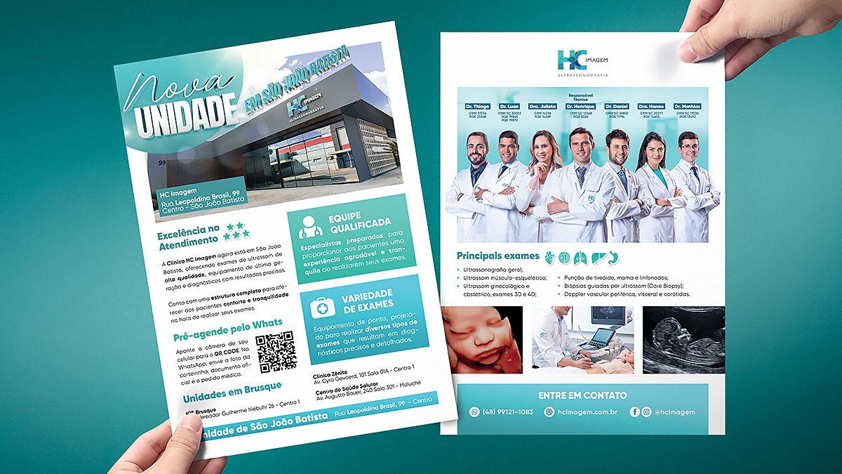 Flyer de Divulgação para HC Imagem em São João Batista