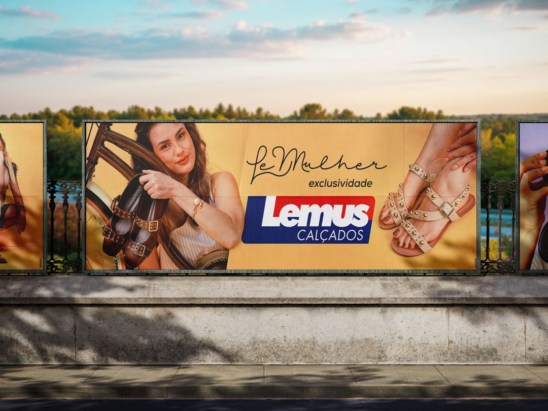 Arte para Outdoor e Led da Lemus Calçados