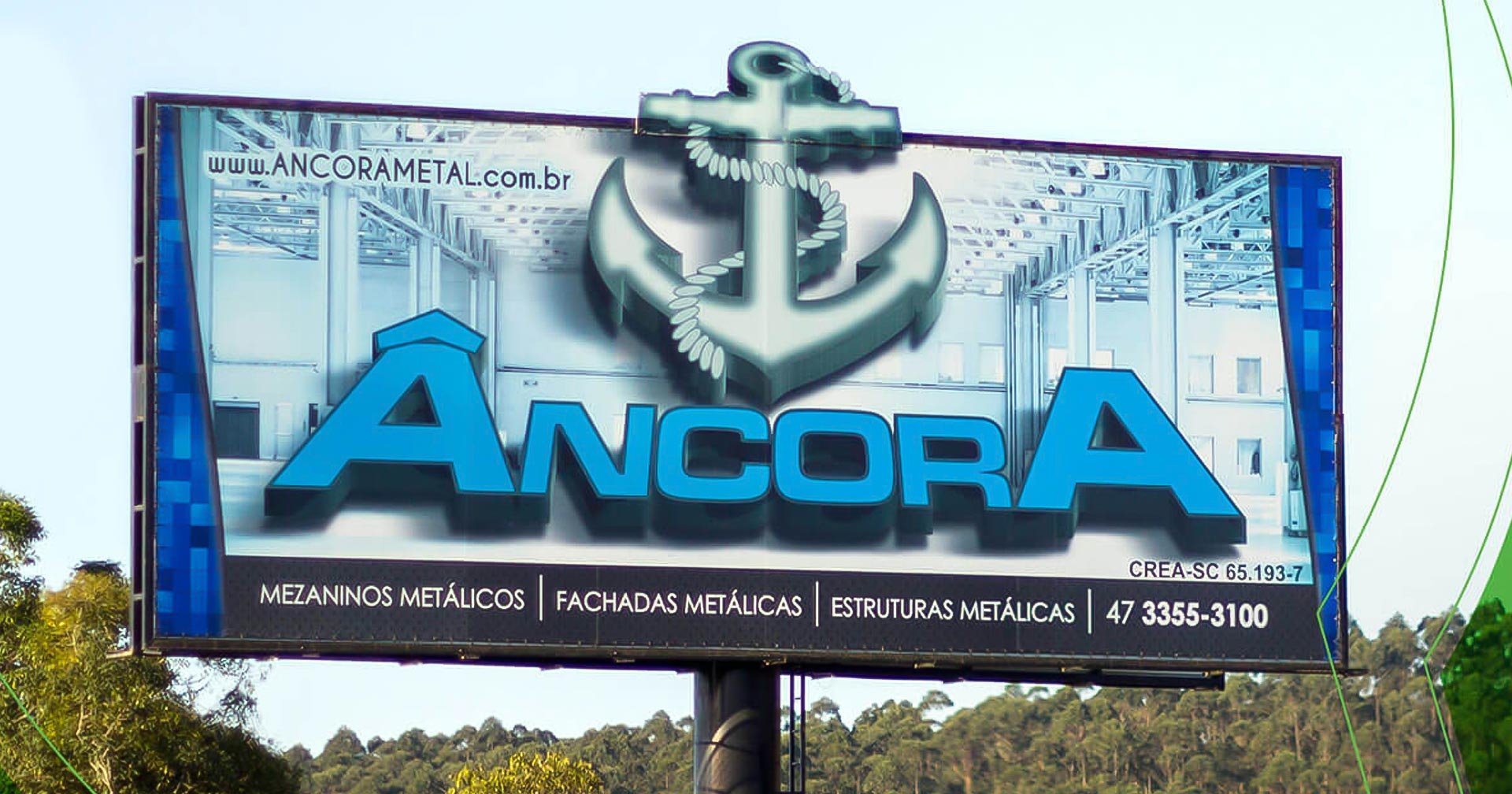 Arte para Outdoor da Ancora Metal