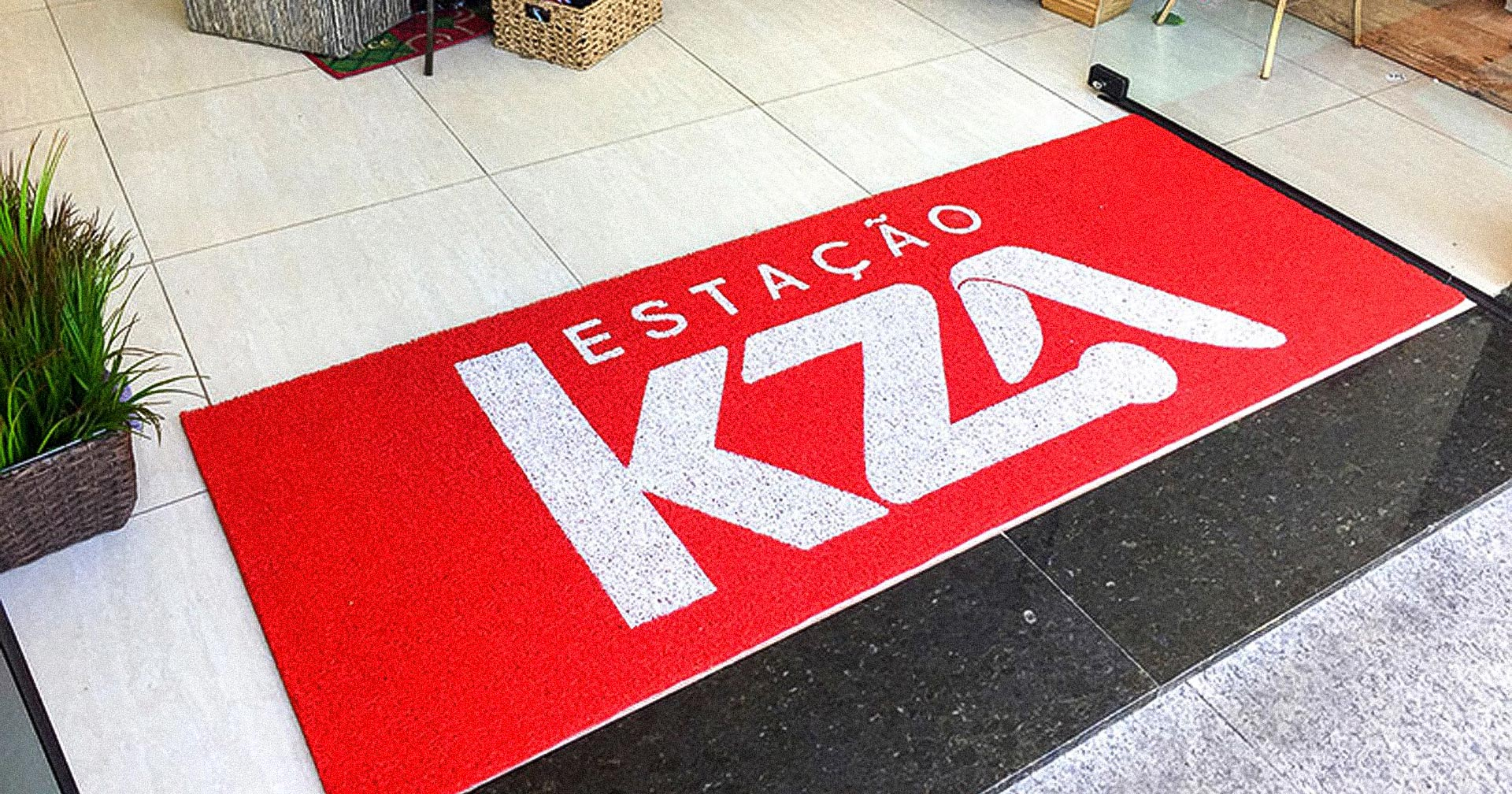 Tapete Capacho para o cliente Estação KZA de Brusque.