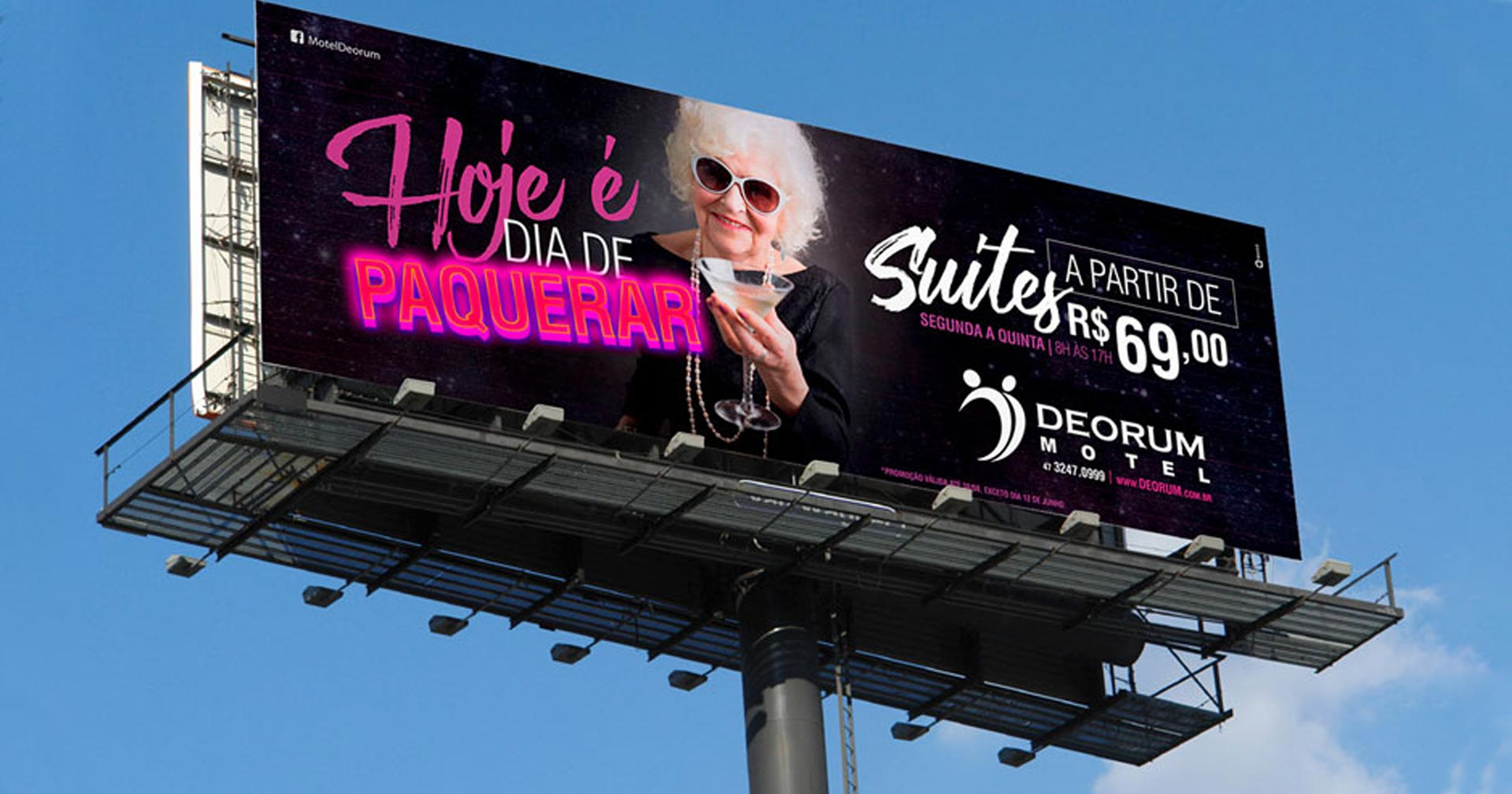 Criação de Artes para Promoção Motel Deorum