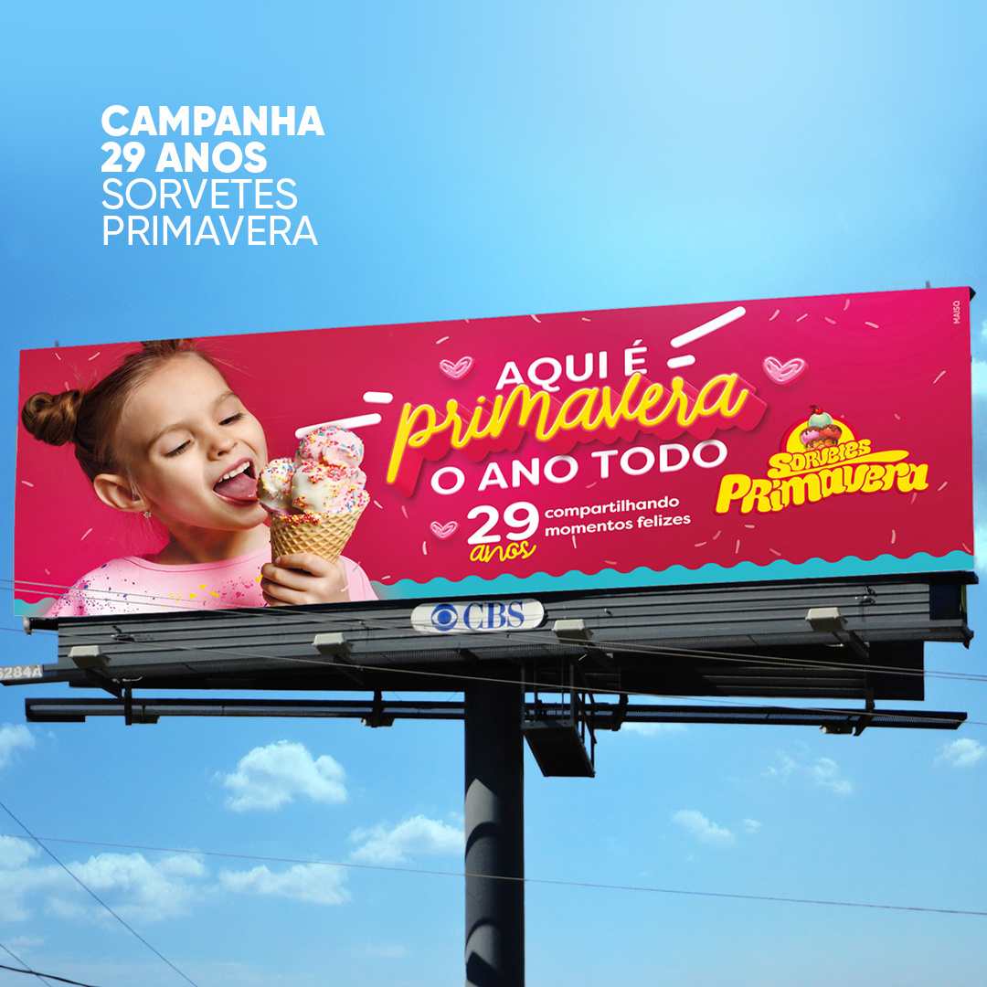 Campanha de Aniversário Sorvetes Primavera 1