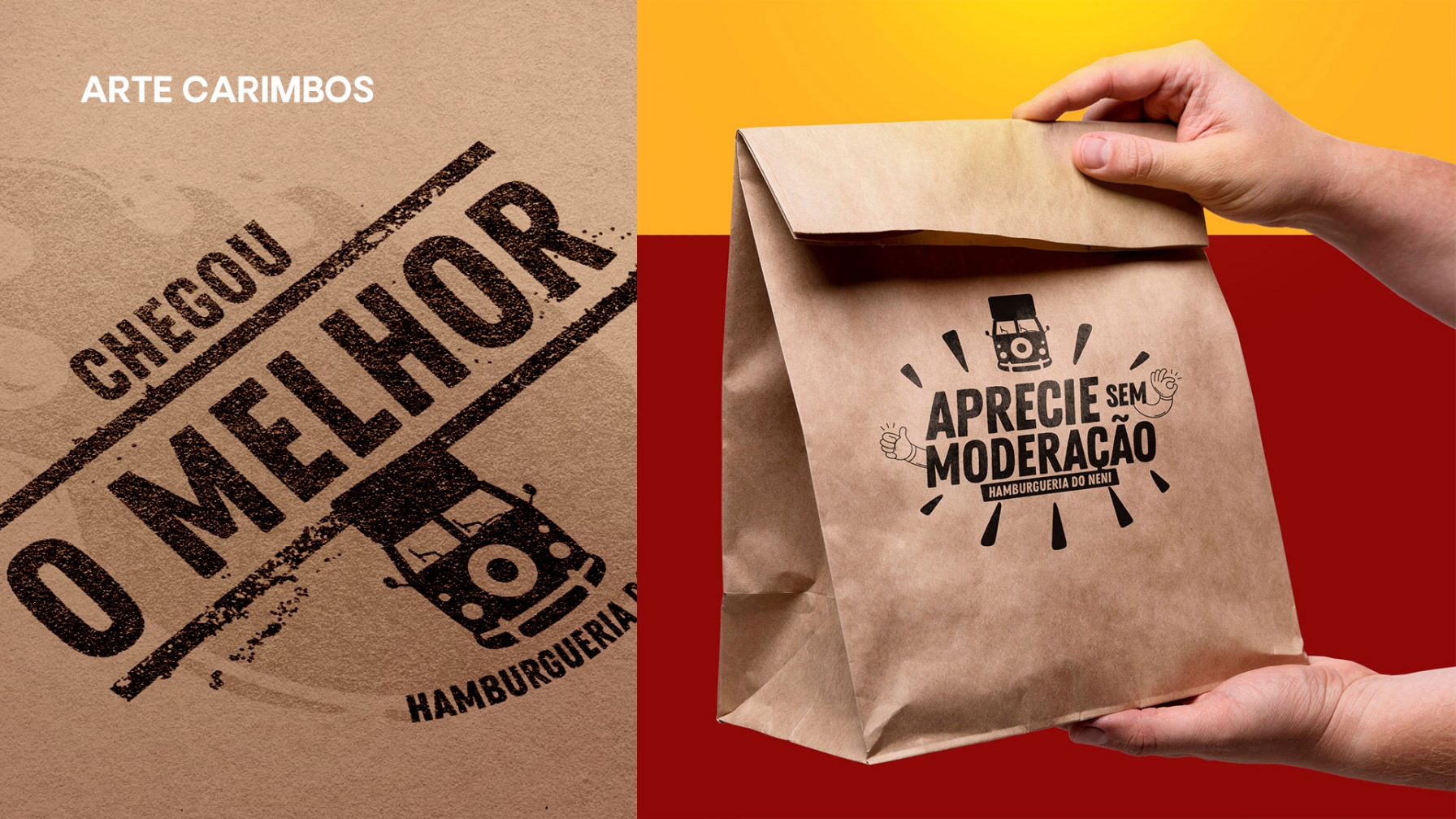 Carimbos para Hamburgueria do Neni