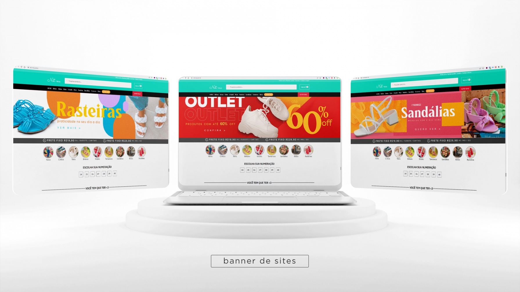 Criação de Arte para Banners da Not-me Shoes