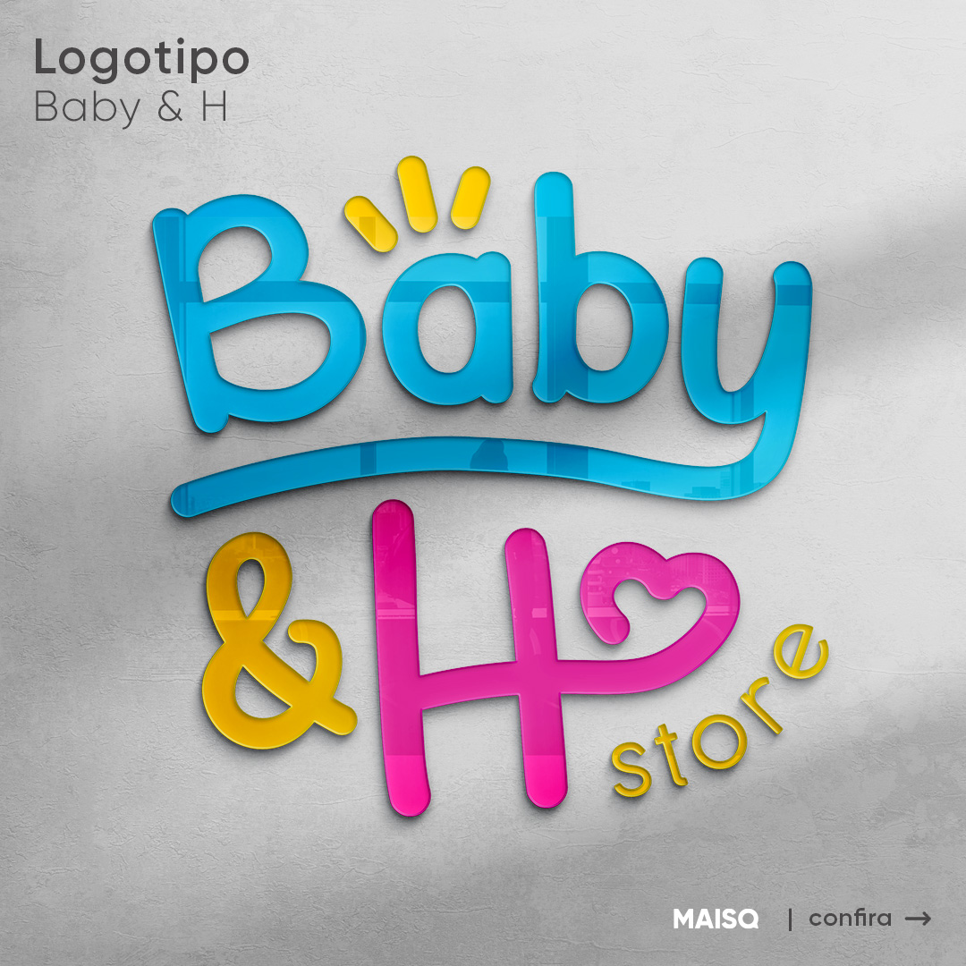 Redesign de Logotipo Baby & H Store 1
