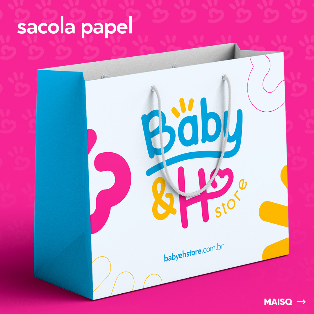 Redesign de Logotipo Baby & H Store 2