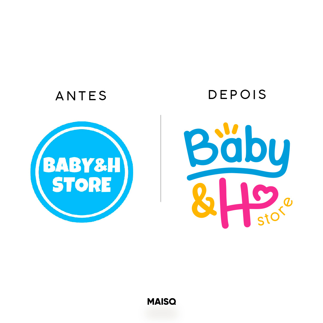 Redesign de Logotipo Baby & H Store 7
