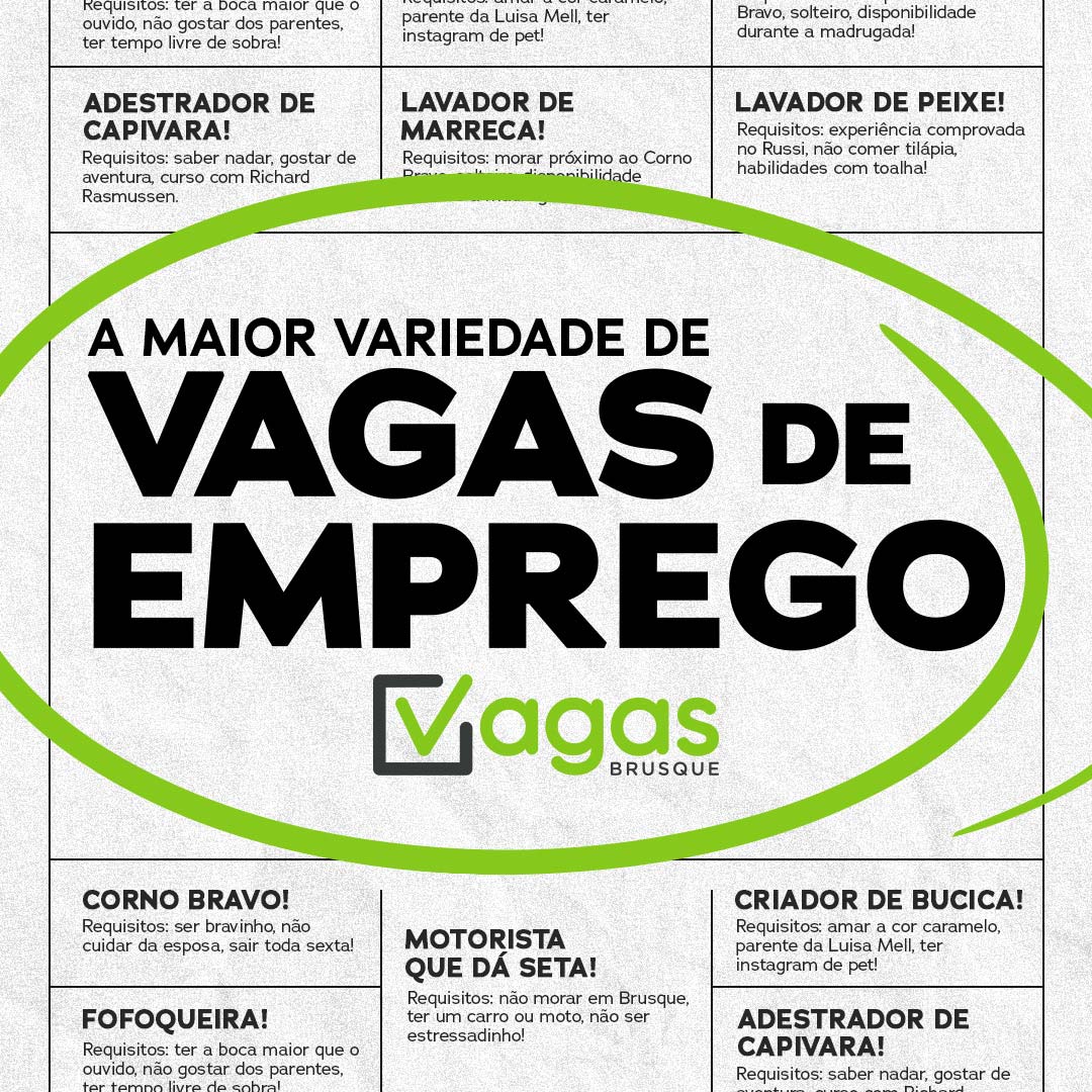 Campanha Publicitária para Vagas Brusque 8