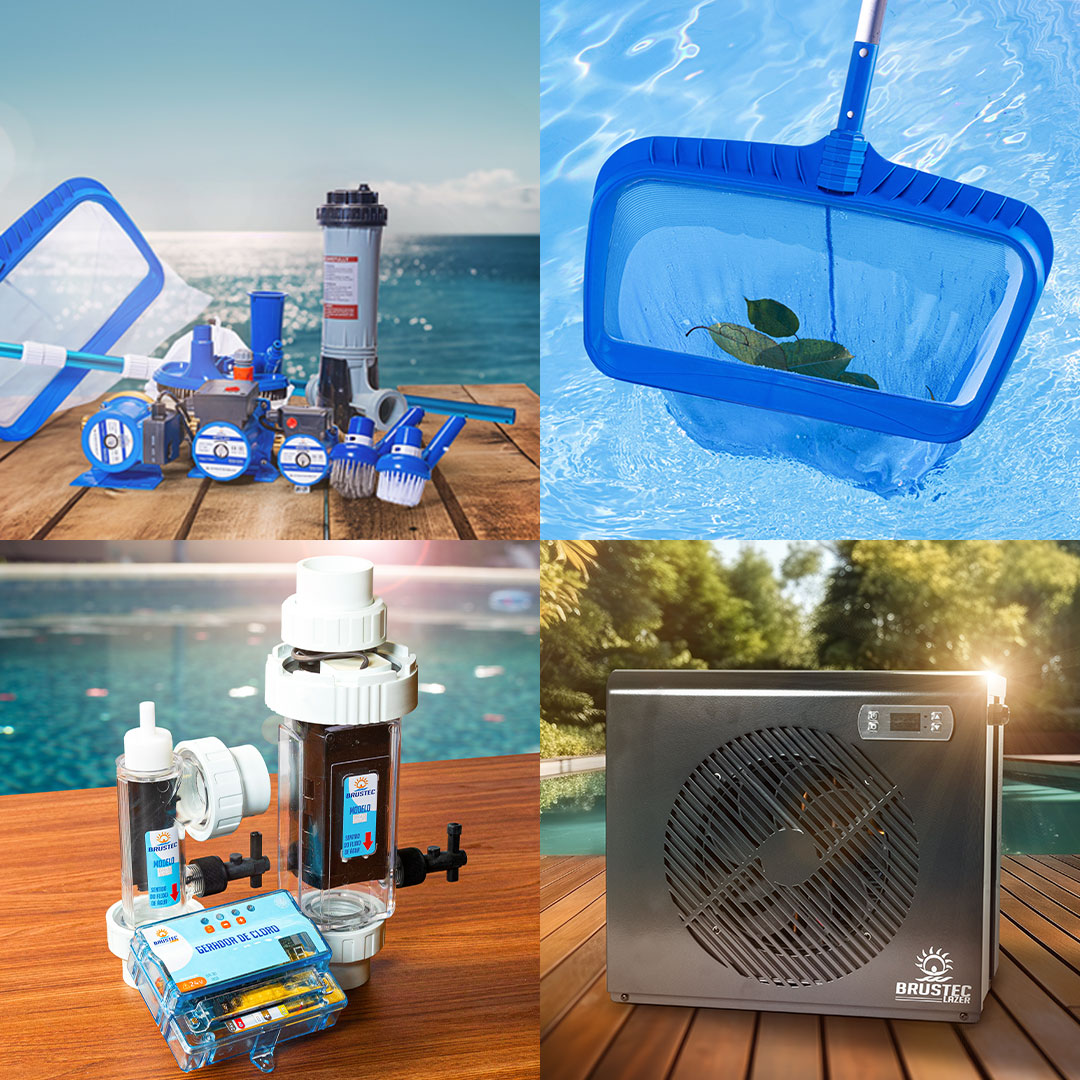 Fotos com Produtos para Piscina da Brustec, feitas em Estúdio Profissional em Brusque - SC. 3
