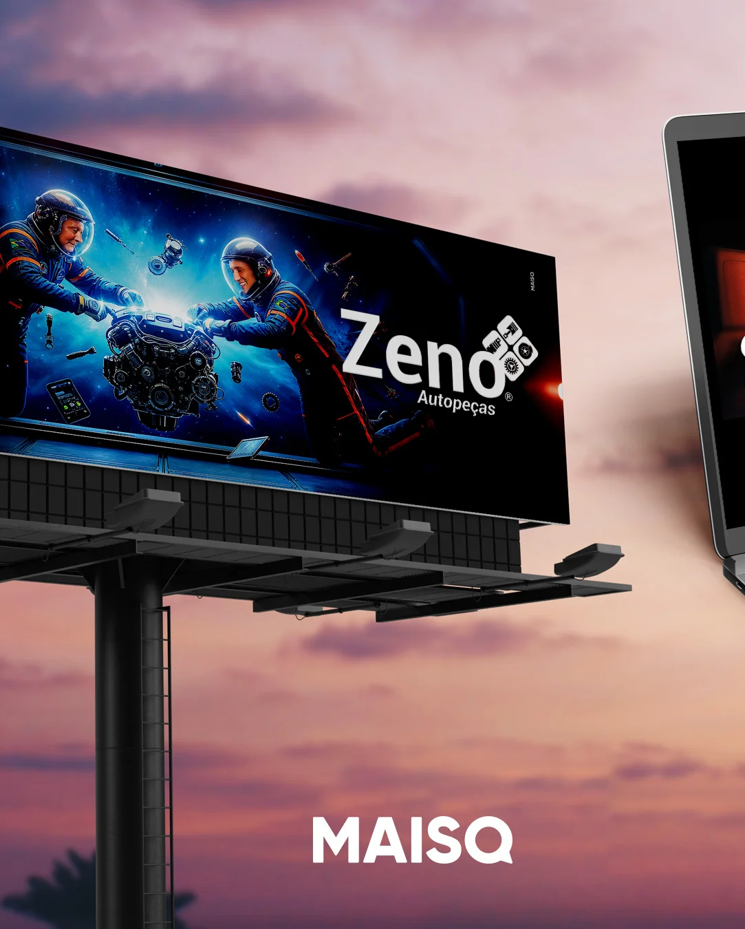Campanha de Outdoor e Painel de LED para Zeno Autopeças 2