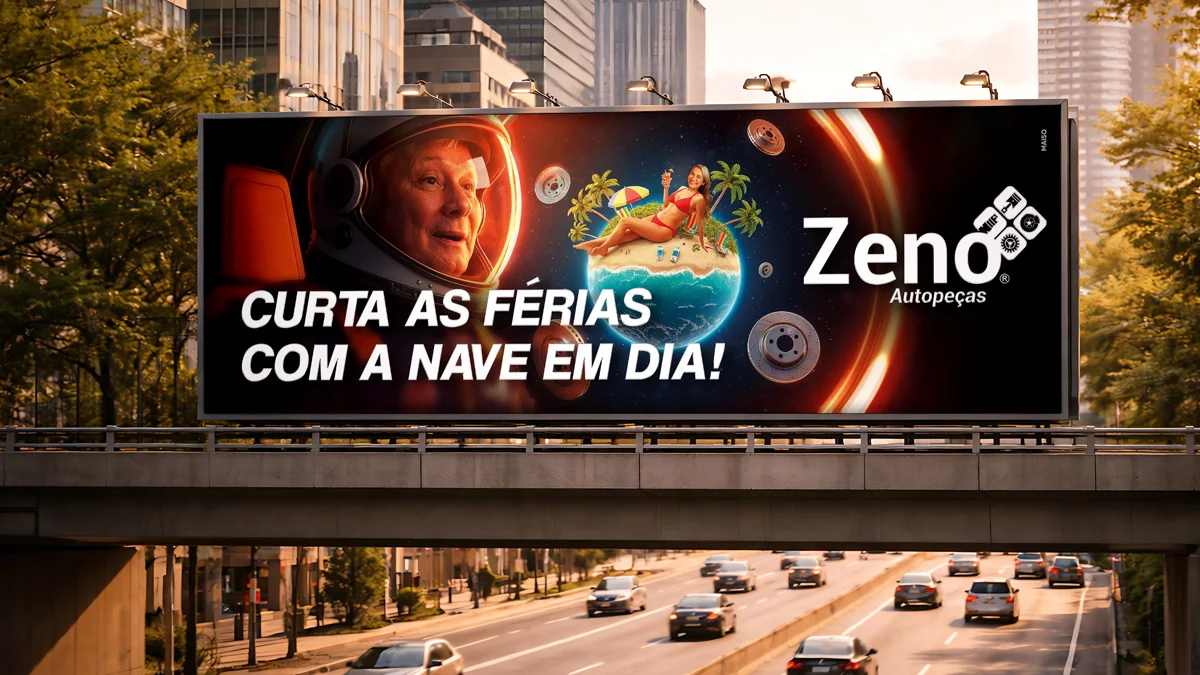 Campanha de Outdoor e Painel de LED para Zeno Autopeças 4