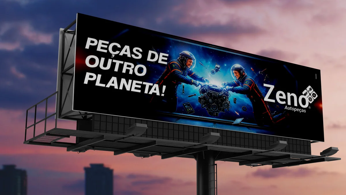 Campanha de Outdoor e Painel de LED para Zeno Autopeças 5